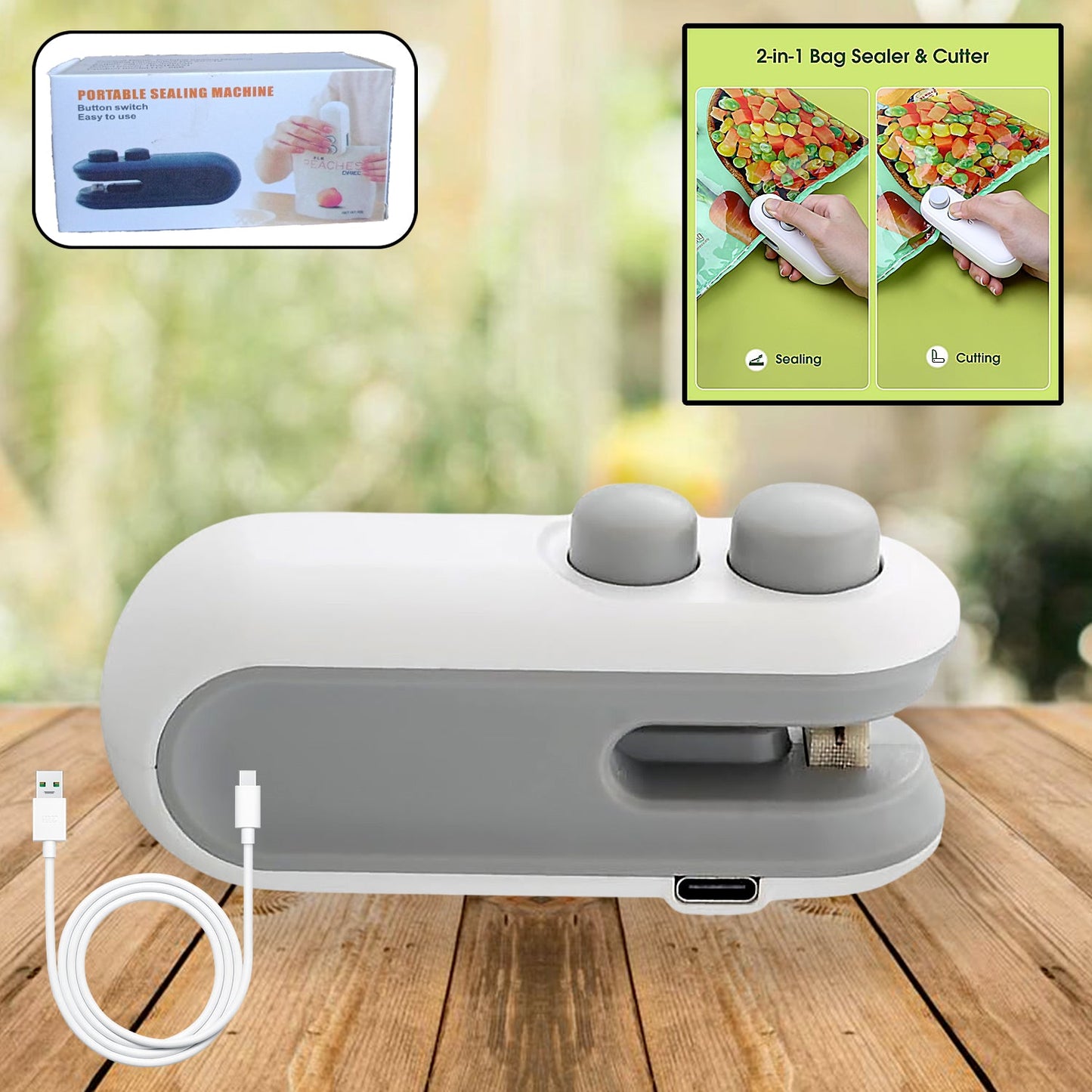 2-in-1 Mini Bag Sealer & Cutter