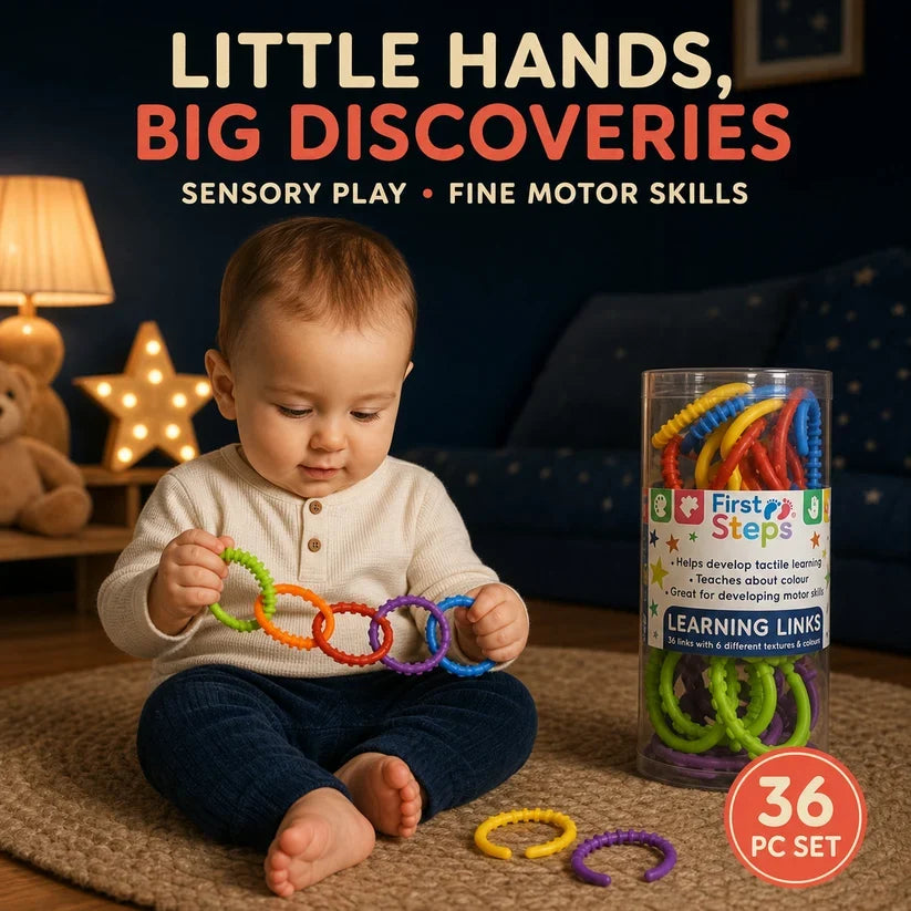 Kids Educational Learning Combo – Spelling Puzzle, Doctor Play Set & Colourful Linking Rings