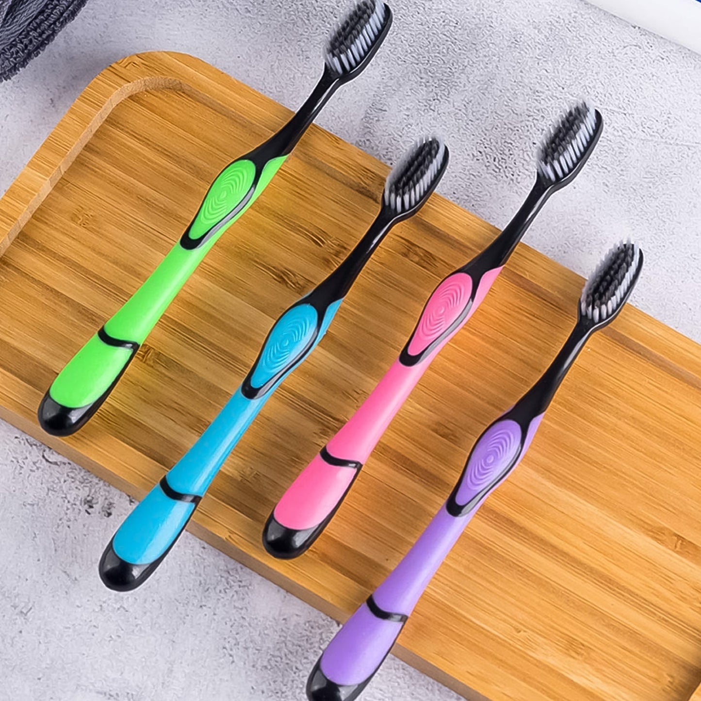 Soft Toothbrush With Plastic Round Box for Men and Women, Kids, Adults Plastic Toothbrush (10 pcs Set / Mix Color)