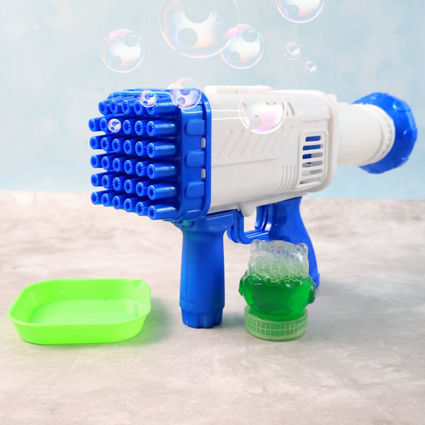 32 Holes Big Rechargeable Powerful Machine Bubble Gun Toys (1 Set)