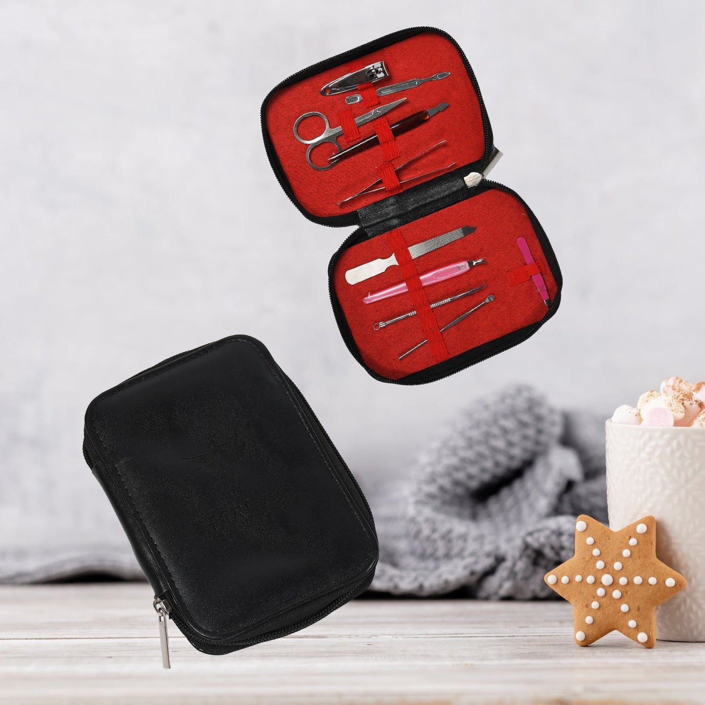 1268 Manicure Pedicure Kit Steel Kit Stainless Steel Manicure Kit Professional Grooming Care Tools For Men & Women Care (10 tool )