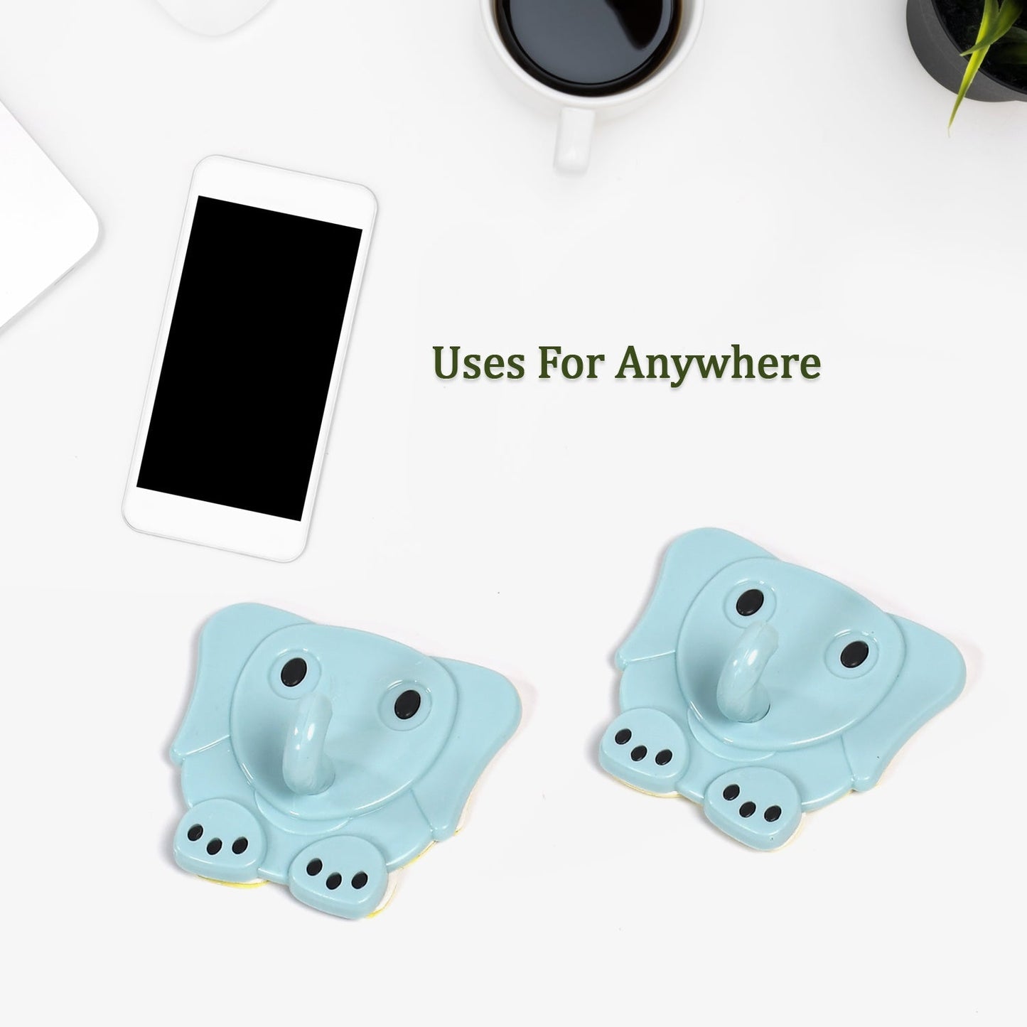 4501 Cartoon Strong Adhesive Hook Wall Hooks High Quality Premium Hook For Home , Office , & Multiuse Hook ( Set of 2 )