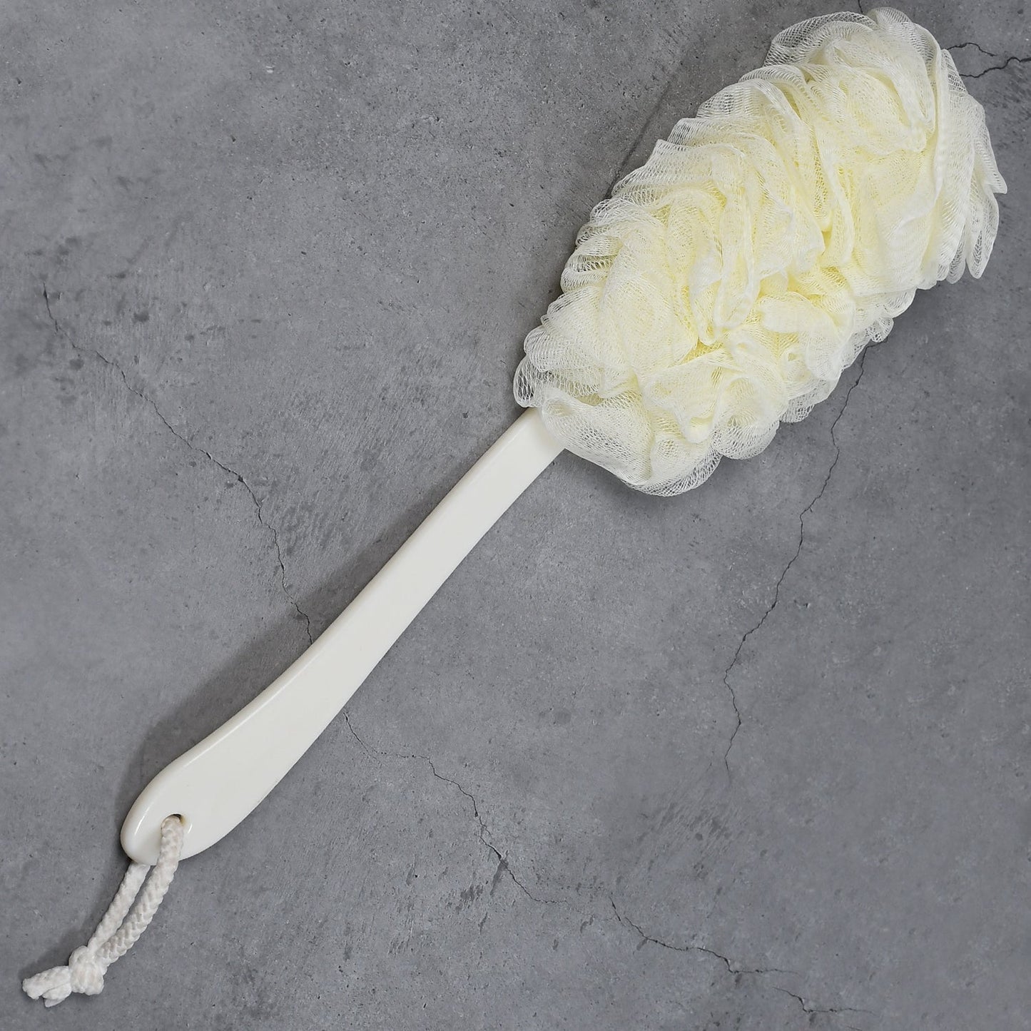 6702 Loofah Back Scrubber for Shower, Long Handle Bath Sponge Shower Brush, Soft Nylon Mesh Back Cleaner Washer, Body Bath Brush for Women and Men, Bathroom Shower Accessories