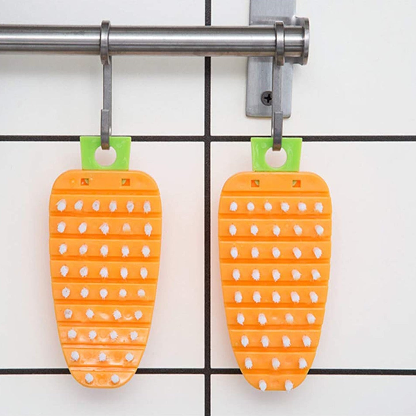 Vegetable Scrubbing Brush, Vegetable Scrubber Non‑Toxic Fruit Brush Carrot Shape Vegetable Brush for Potato for Vegetable