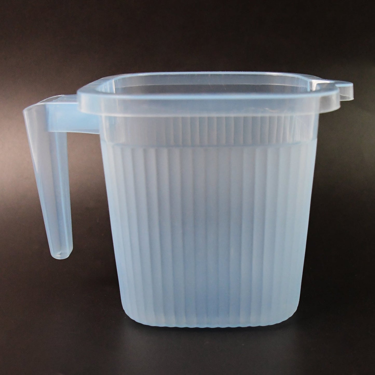 Plastic Square Transparent Bath Water Mug (1 Pc / 1000 ML / Mix Color)