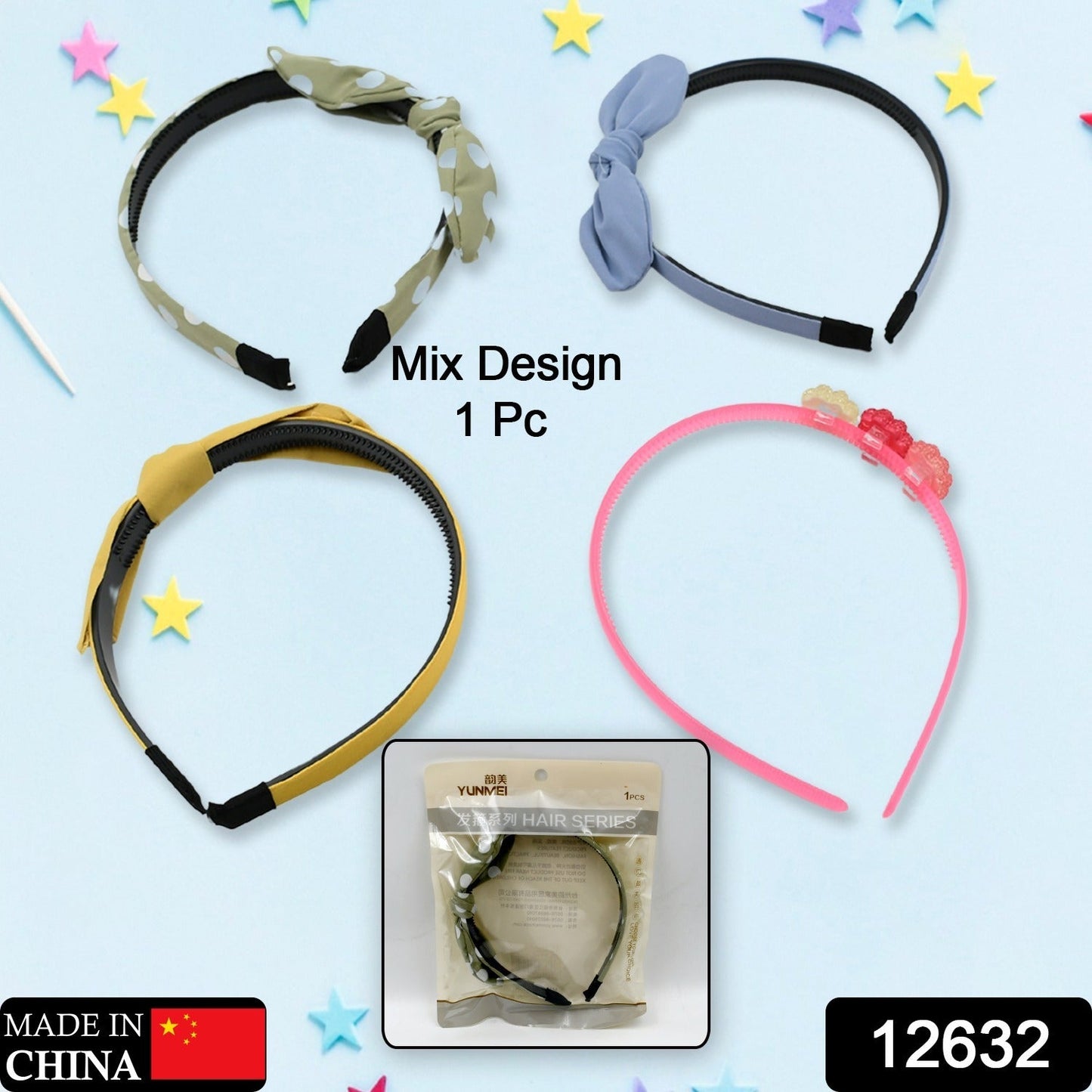 12632 Stylish Hair Accessories, Hairband / Headband for Baby Girls / Women / Hair Band Stretch Hair Accessories for Women Girls Hair Accessories Multicolor / Mix Designs
