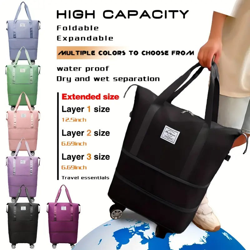 3-in-1 Ultimate Travel Companion - Ultra-Lightweight Expandable Bag Extra Large Capacity Travel with Wheels