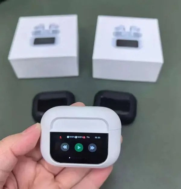 Airpods Pro 2nd generation Touch Display with Active Noise Cancellation Bluetooth Gaming (White, True Wireless)