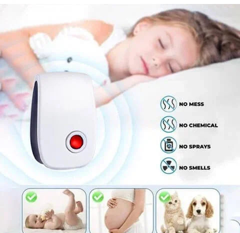 Ultrasonic Pest Repeller for Mosquito, Cockroaches, etc (Pack of 2)