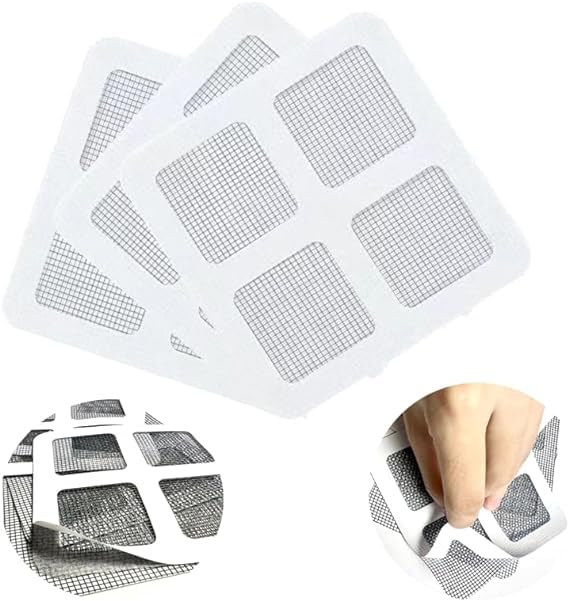 Shower Drain Hair Catcher Mesh Stickers Pack of 15