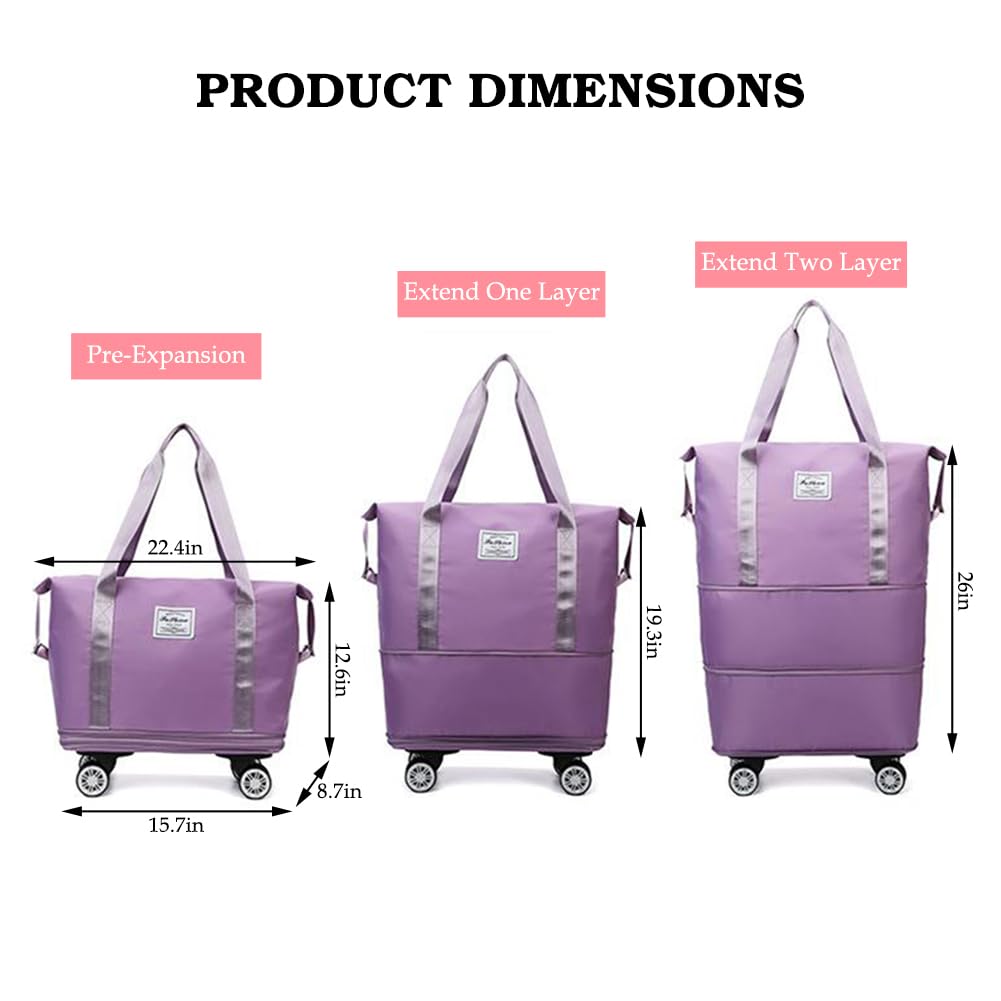 3-in-1 Ultimate Travel Companion - Ultra-Lightweight Expandable Bag Extra Large Capacity Travel with Wheels