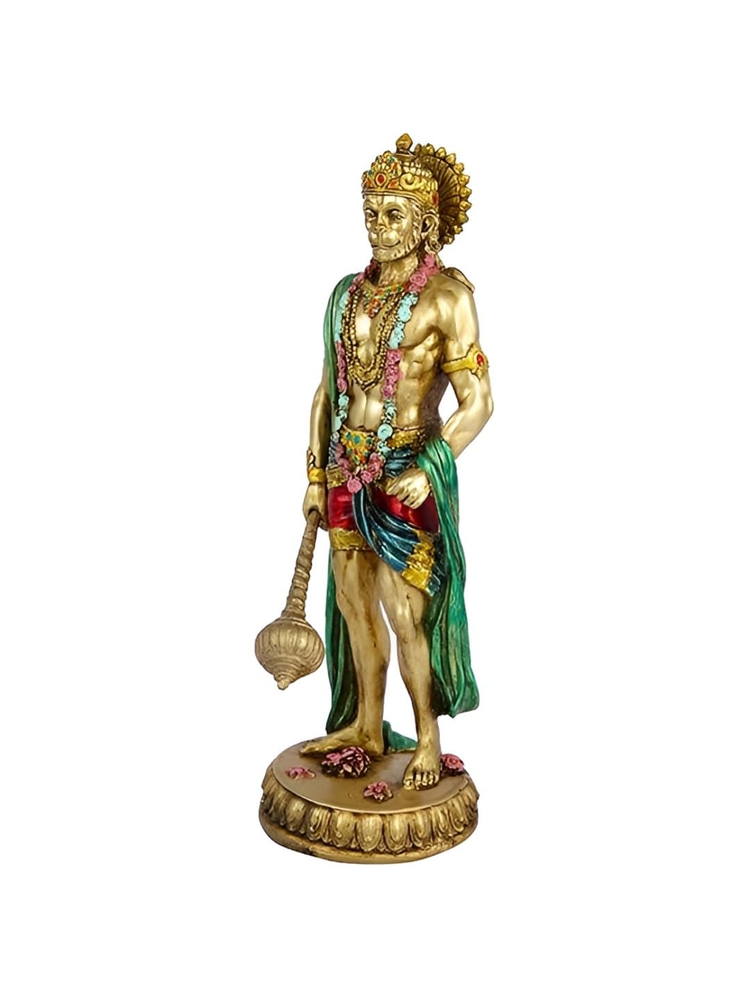 Gadadhari Hanuman Ji Murti For Pooja Room Hanuman Statue Decoration Items Mahabali Hanuman Murti For Office Temple Hotel Cold Cast Polyresin Fine Quality Hanuman Murti Size 15×10×20 cm