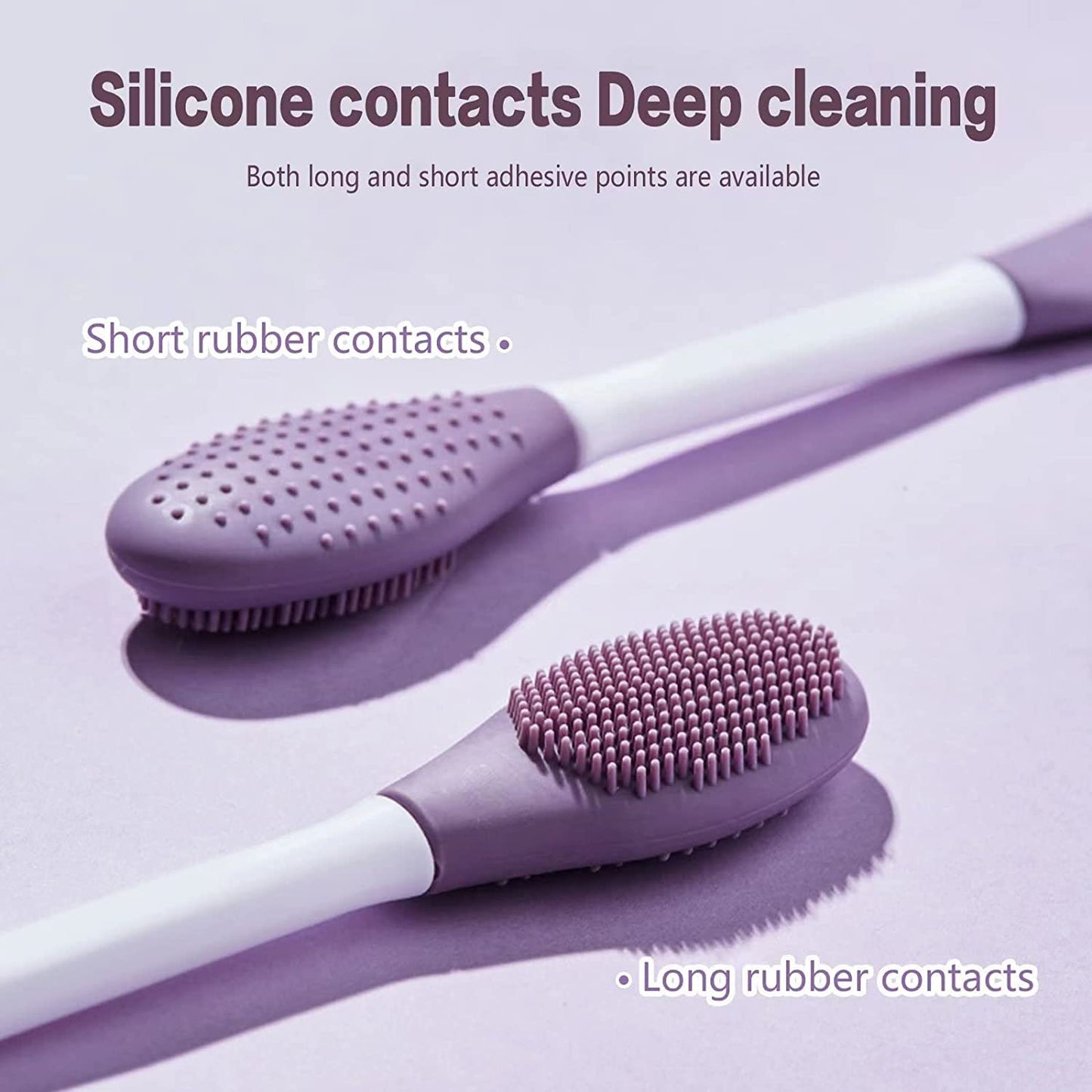 Double-headed Silicone Face Mask Applicator Brush For Face Cleansing And Applying Mask Salon Special Facial Brush Tool (Pack Of 2)