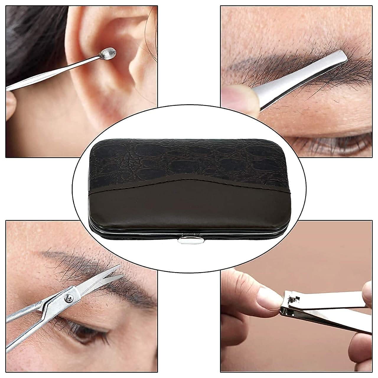 SOVELY 7 In 1 Manicure Kit, pedicure tools for feet, Nail Clipper, Manicure Pedicure kit for women and Men Grooming Kit, Acne Needle, Nail Filer Kit Professional Manicure Pedicure Set With Case