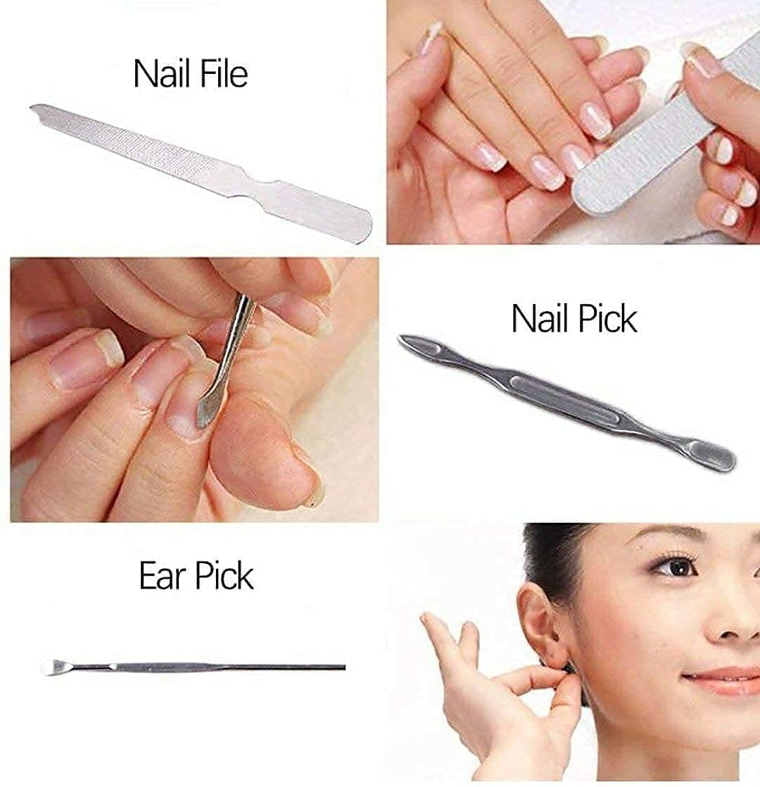 SOVELY 7 In 1 Manicure Kit, pedicure tools for feet, Nail Clipper, Manicure Pedicure kit for women and Men Grooming Kit, Acne Needle, Nail Filer Kit Professional Manicure Pedicure Set With Case