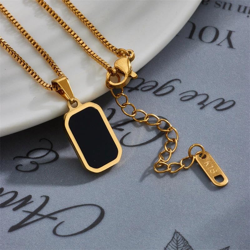SOVELY Sparkly Black Resin Druzy Stone Tassel Earrings & Golden Black Anti-Tarnish Statement Neckpiece for Women Girls – Long Dangle Drop Earrings and Charm Jewelry Set