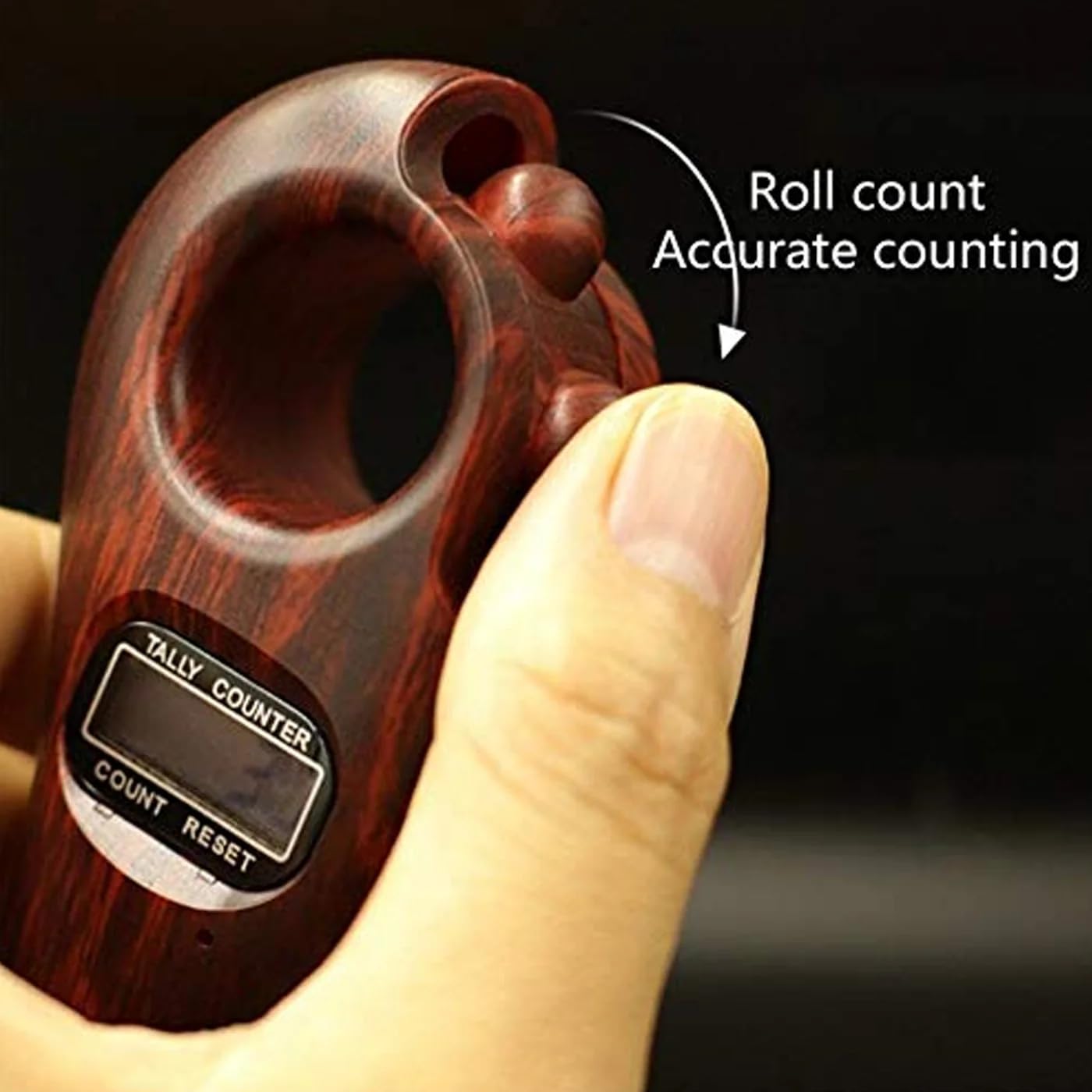 Digital Tasbih Tally Counter, Wooden Look Religious Tally Counter, Digital Beads for Zikr/Naam Jaap
