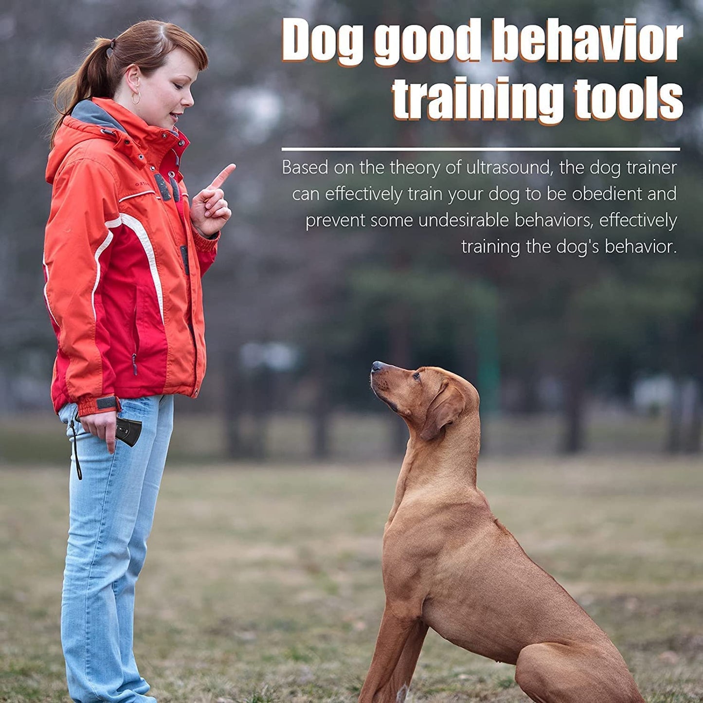Dog Trainer Device Electronic Dog Deterrent/Dog Barking Control Devices Training Tool Stop Barking Dog Repeller Handheld and Portable, Anti-Bark