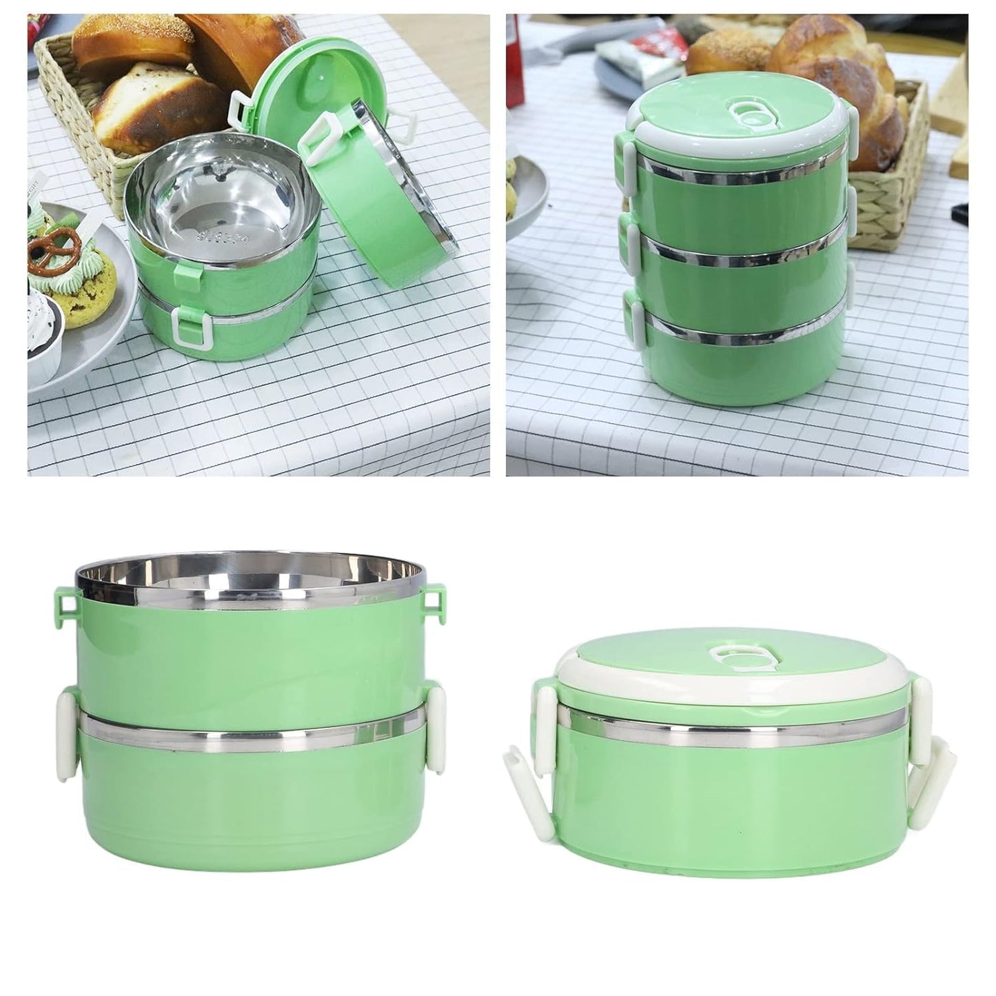 3 Layer Doraemon Lunch Box Tiffin High Quality Steel Lunch Box 3 Layer Tiffin For School ,Office & Traveling Use