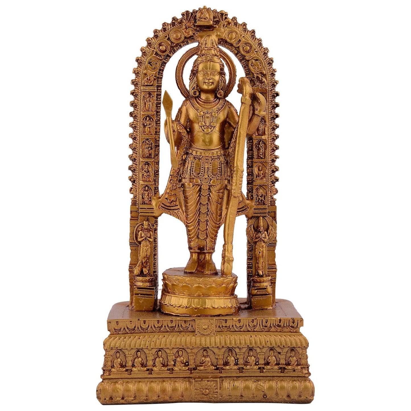 Sovely Shri Ram Lala MurtiGolden Metallic Prabhu Ram Murti Resin Shree Ram Lalla Statue Home Decor Office Gifts, Ram Tample, Ram Mandir Housewarming Decoration Items