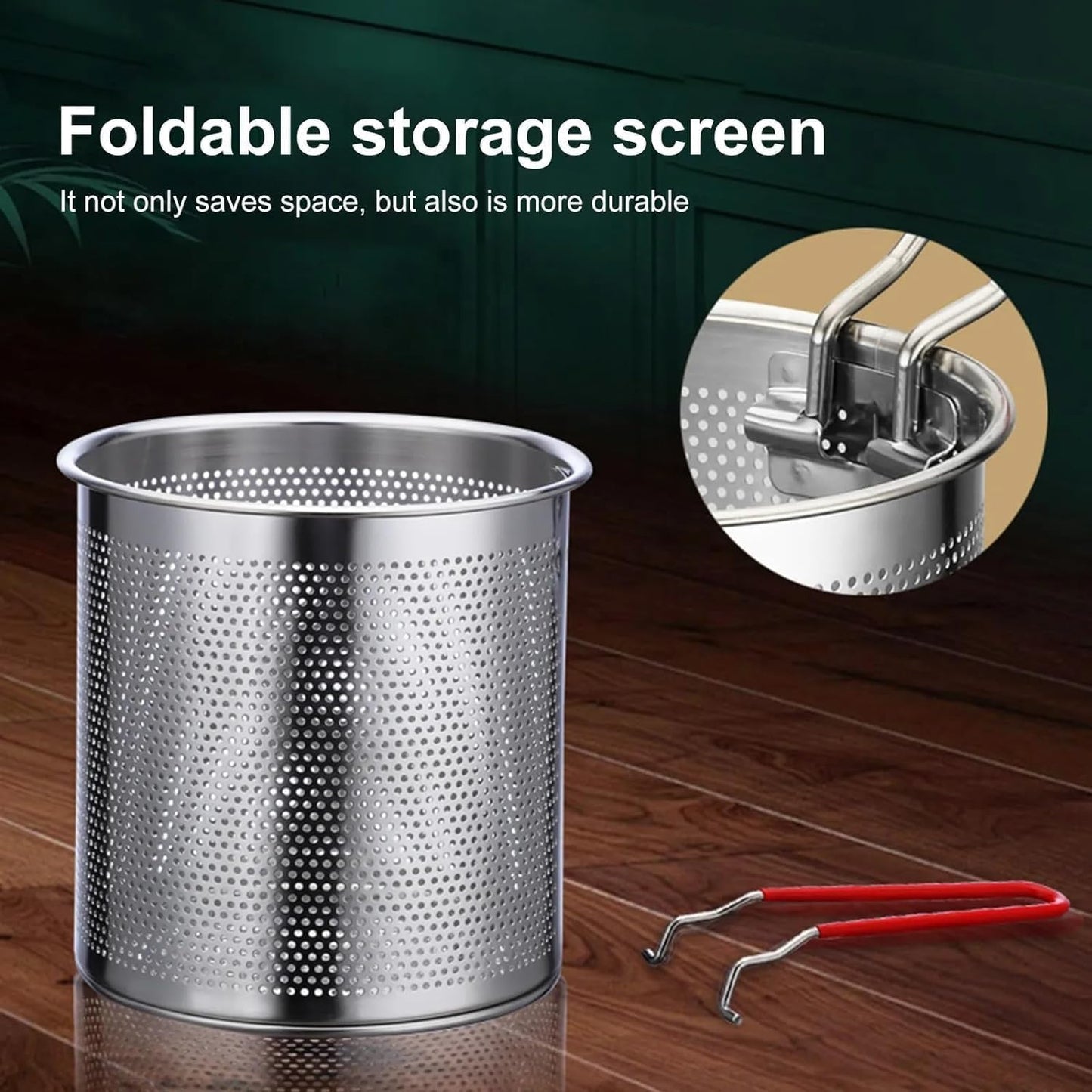Small Deep Frying Pot with Strainer Basket - 1200ml Stainless Steel Pan with Handle Ideal for Frying French Fries, Chicken Wings, Shrimp, Fish, Boiling Butter, and Pasta