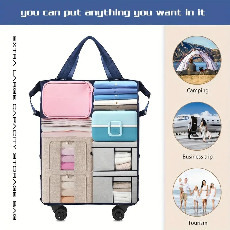 3-in-1 Ultimate Travel Companion - Ultra-Lightweight Expandable Bag Extra Large Capacity Travel with Wheels