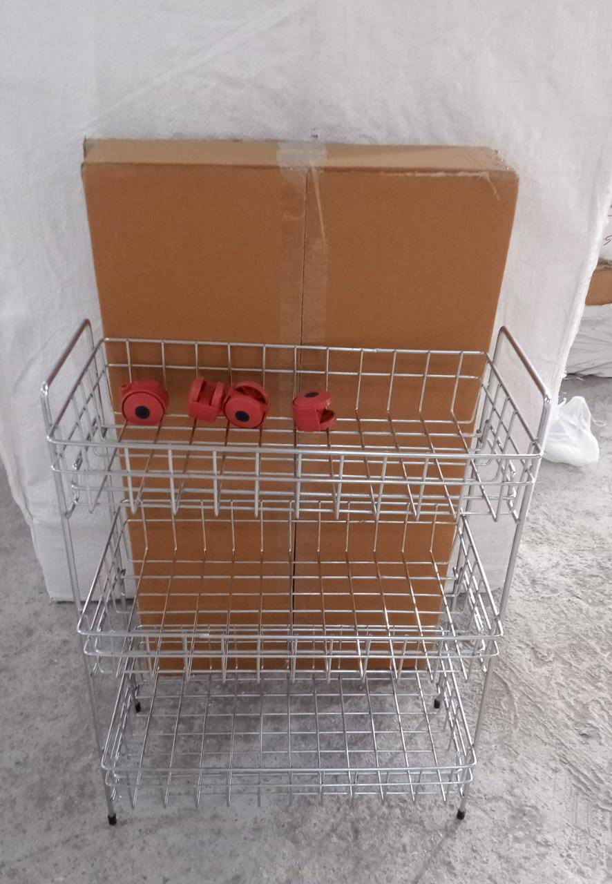 Stainless Steel Fruit & Vegetable Stand Kitchen Trolley 3 TIER KITCHEN TROLLEY / Fruit Basket / Vegetable Stand for Storage / Onion potato rack for kitchen / Vegetable rack for kitchen