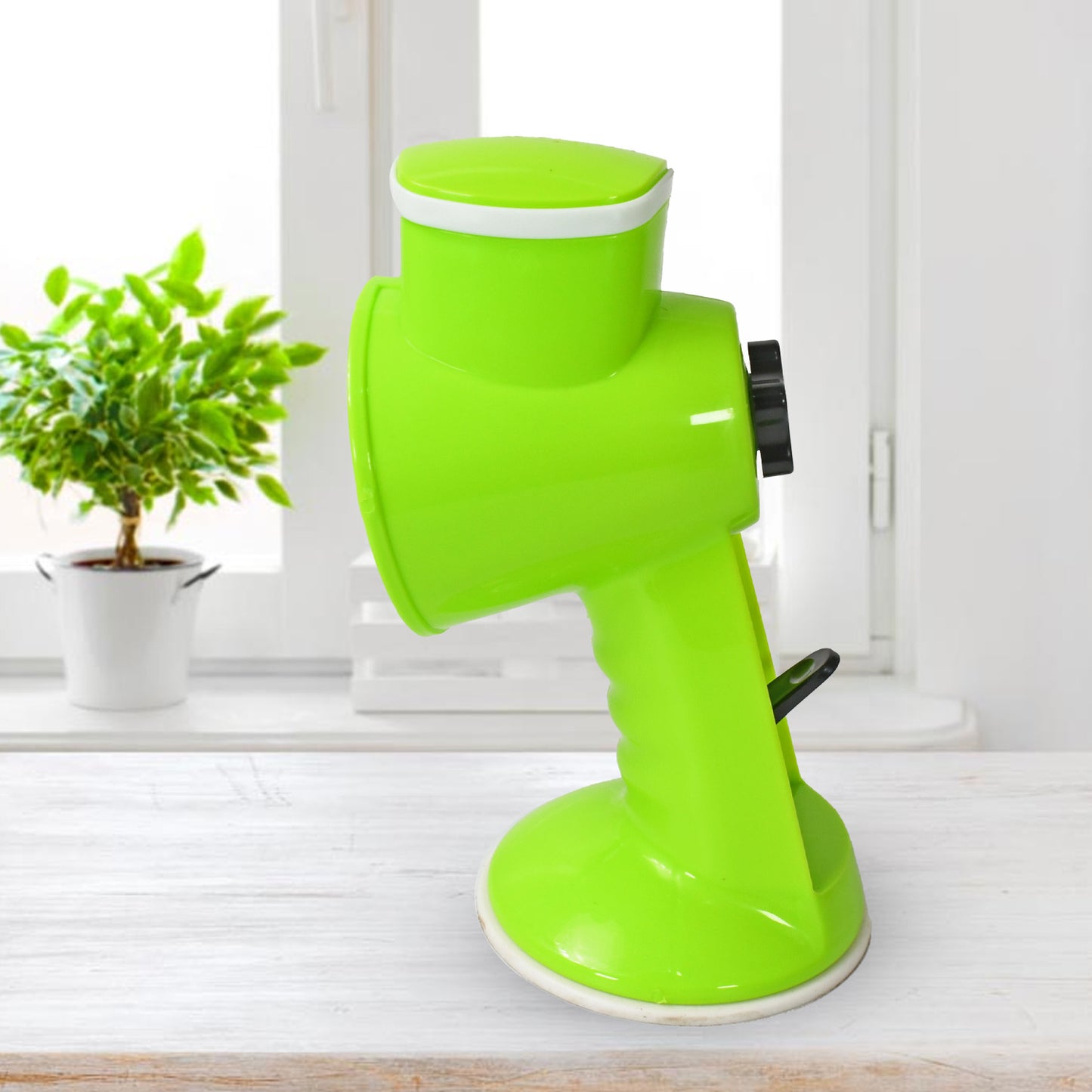 8247 6 In 1 Multi Functional Vegetable Cutter Slicer Hand Machine Cutting Slice Cut Thick Cut Silk All In One Vegetable Chopper Cutter Slicing Cutter Barrel - Vegetable Grater With 6 Removable Blades
