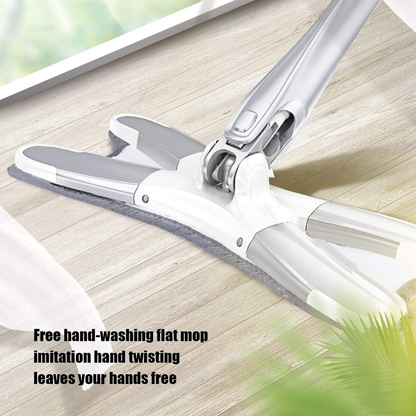 X Shape Mop Or Floor Cleaning Hands-free Squeeze Microfiber Flat Mop System 360 Flexible Head