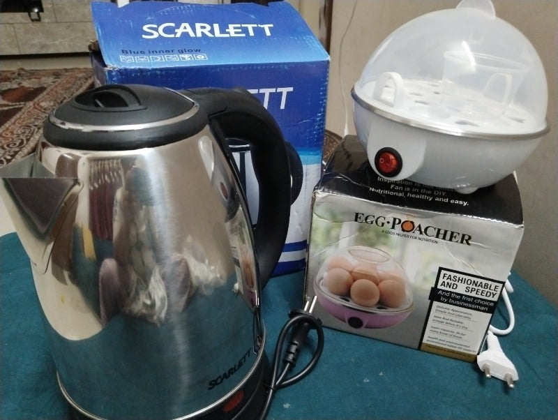 Combo of Scarlett kettle and Egg Boiler