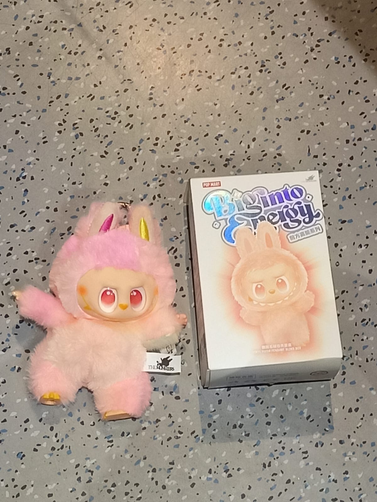 Pink Plush Toy Cartoon Keychain with Hook Colorful Animal Pink Have a Seat Vinyl Plush Blind Box (1 Pc)