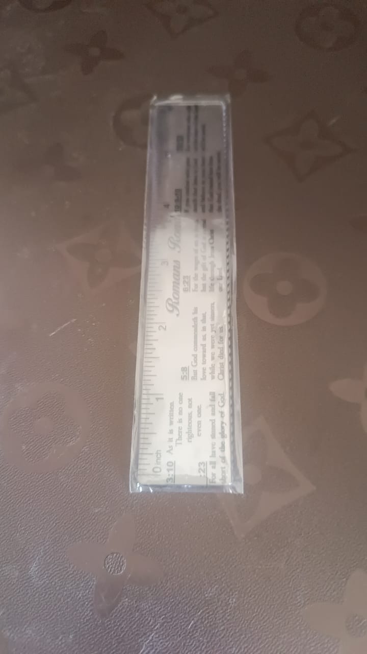 Romans Road Scripture Printed Plastic Ruler 6 Inch
