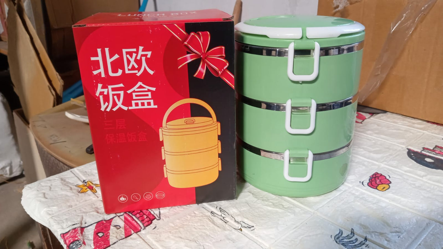 3 Layer Doraemon Lunch Box Tiffin High Quality Steel Lunch Box 3 Layer Tiffin For School ,Office & Traveling Use