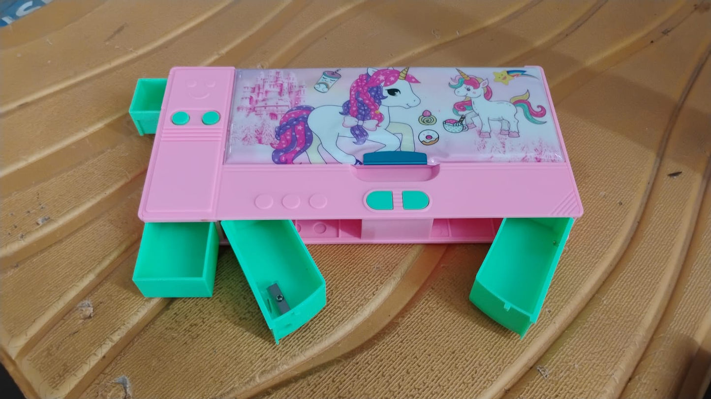 Multi Purpose Gadget Jumbo Pencil Box Compass Jumbo 2 Side Slot Geometry Box Compass Use School , Traveling & Studio