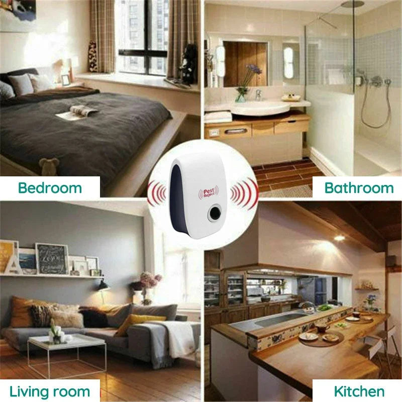 Ultrasonic Pest Repeller for Mosquito, Cockroaches, etc (Pack of 2)