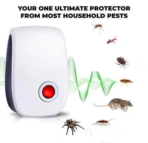 Ultrasonic Pest Repeller for Mosquito, Cockroaches, etc (Pack of 2)