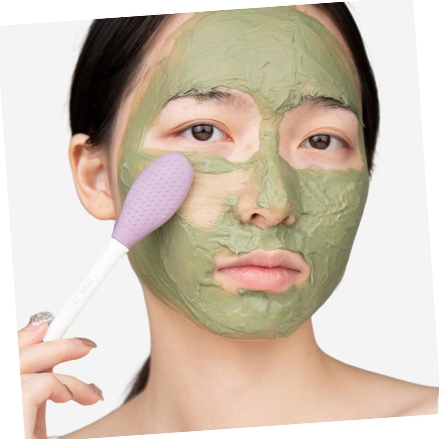 Double-headed Silicone Face Mask Applicator Brush For Face Cleansing And Applying Mask Salon Special Facial Brush Tool (Pack Of 2)