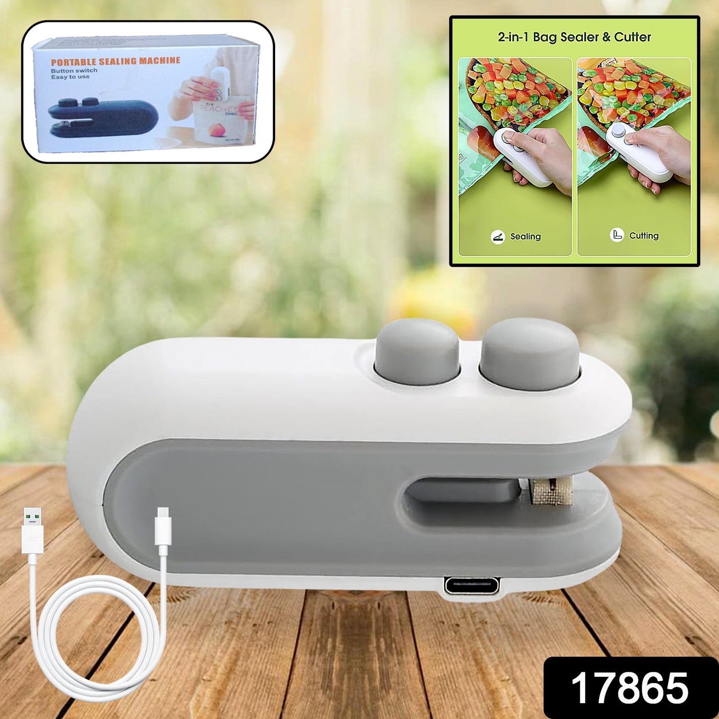 2-in-1 Mini Bag Sealer & Cutter