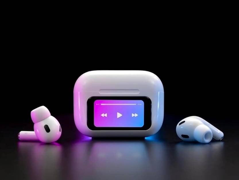 Airpods Pro 2nd generation Touch Display with Active Noise Cancellation Bluetooth Gaming (White, True Wireless)