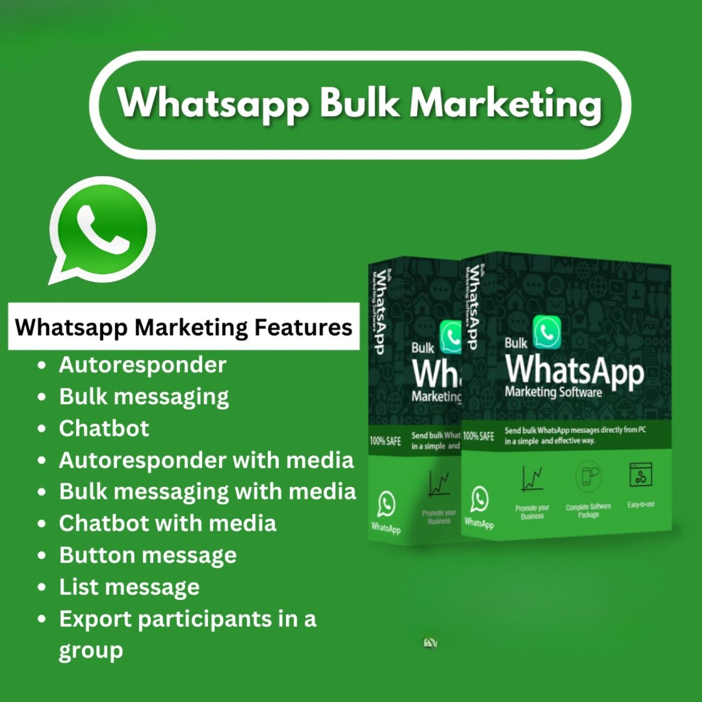 WhatsApp Bulk Sender + Group Sender + AutoBot | Unlimited Marketing Power