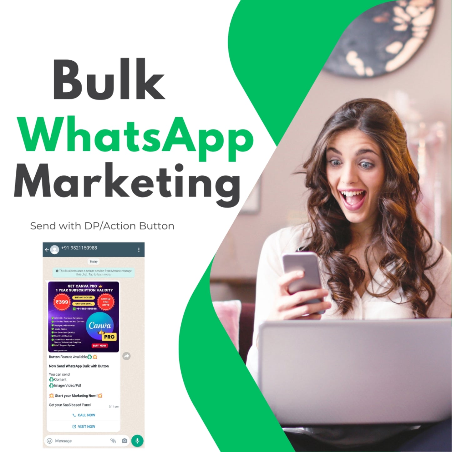 WhatsApp Bulk Sender + Group Sender + AutoBot | Unlimited Marketing Power