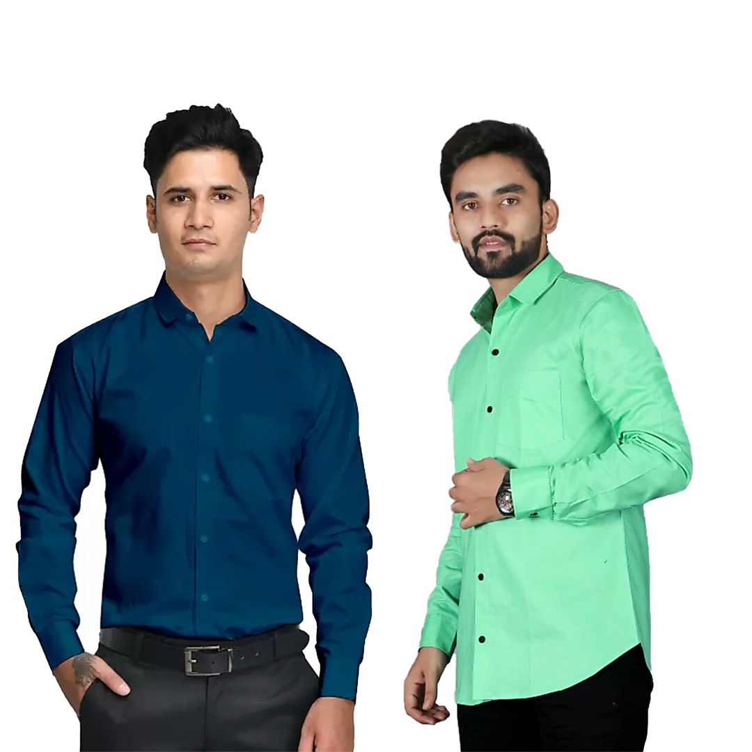Men's Printed Cotton Full Sleeves Shirt Pack of 2