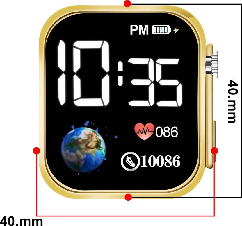Unisex LED Luxurious Fashion Silicone Digital Watch (D-1036)