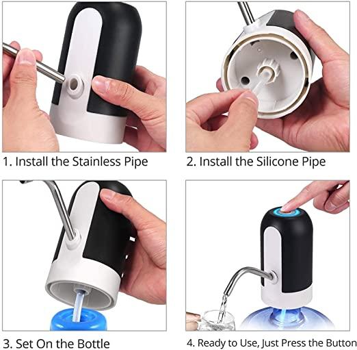 Water Dispenser, Bottle Jug Pump USB Charging Universal Automatic Drinking Water