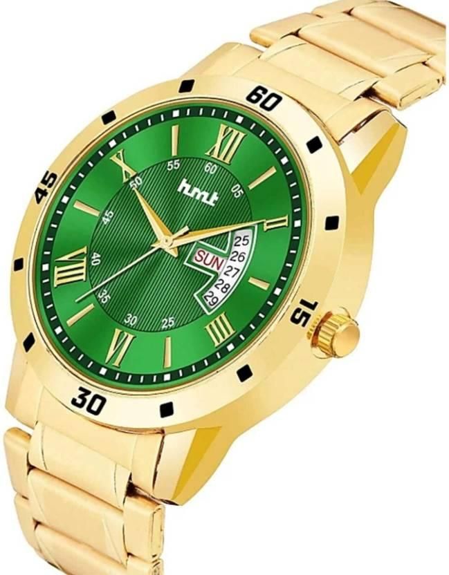 Dial Green Golden Chain Analog Watch For Men 2802 green-gold