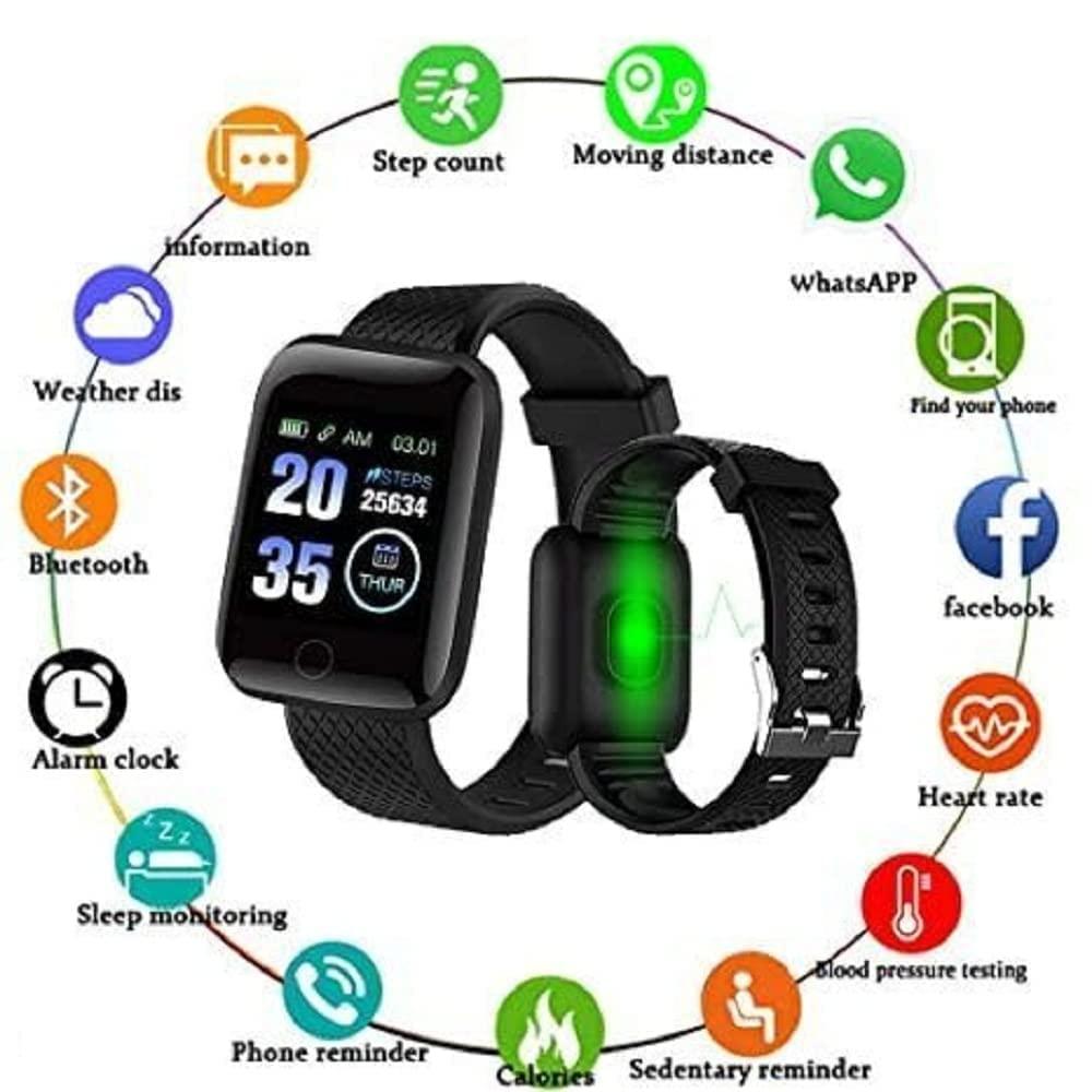 D116 Bluetooth 1.3" LED with Daily Activity Sports Watch for All Boys & Girls Wristband