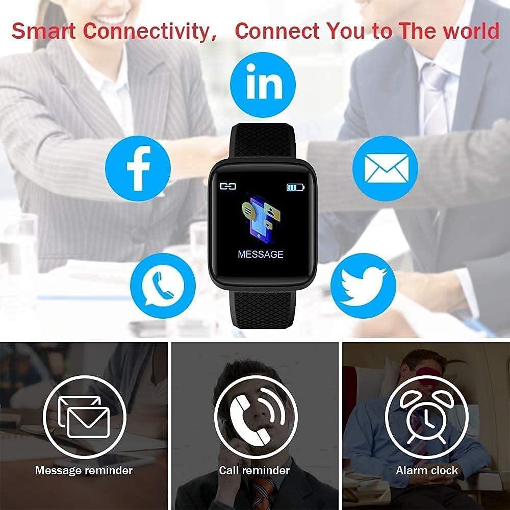 D116 Bluetooth 1.3" LED with Daily Activity Sports Watch for All Boys & Girls Wristband