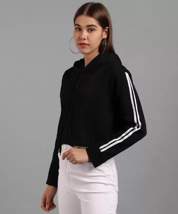 Women Solid Sweatshirt Hoodie