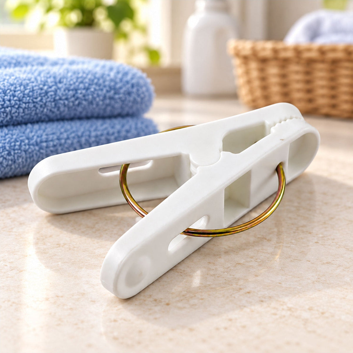 Plastic clothes clip clothespin metal spring