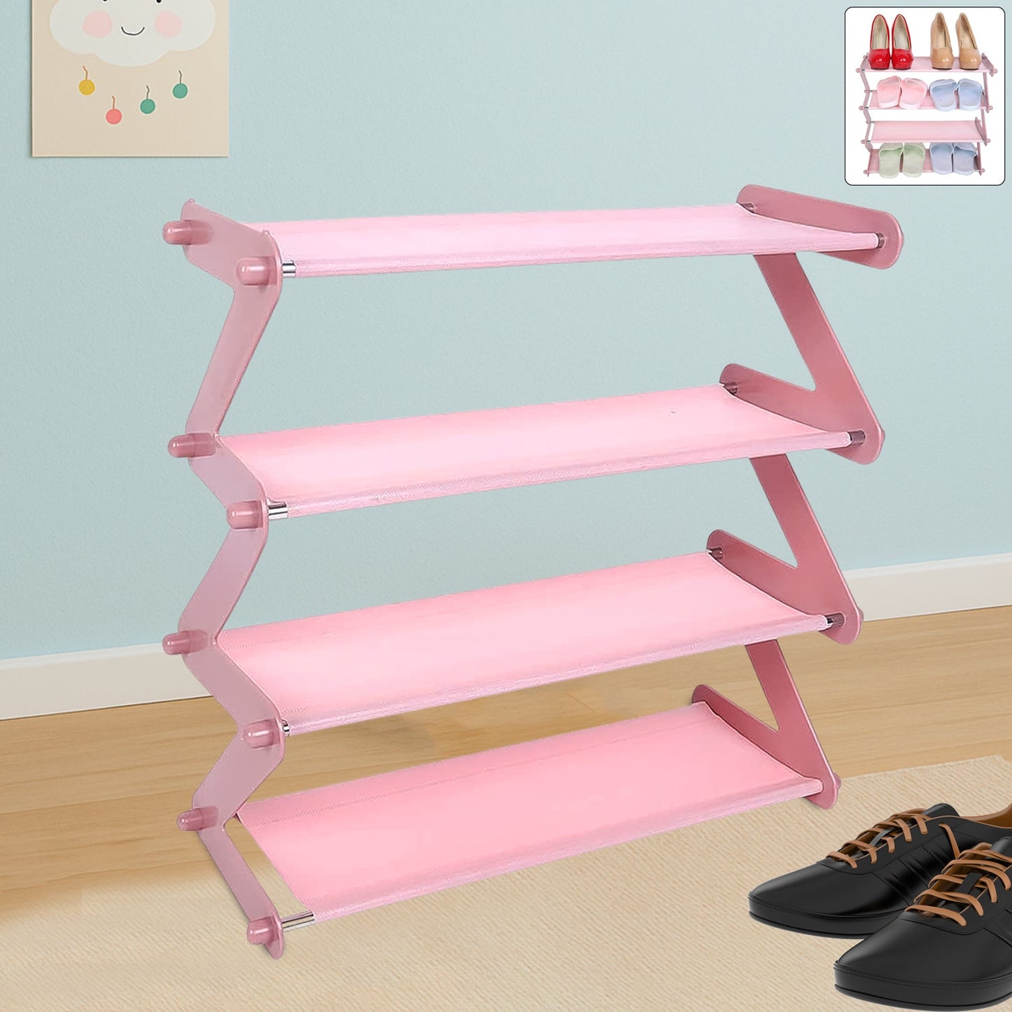 Shoe Rack Z-Shaped Four Layer (1 Pc / 4 Layer)